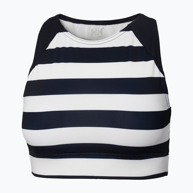 Partea de sus a costumului de baie Helly Hansen HP Cropped Top navy stripe