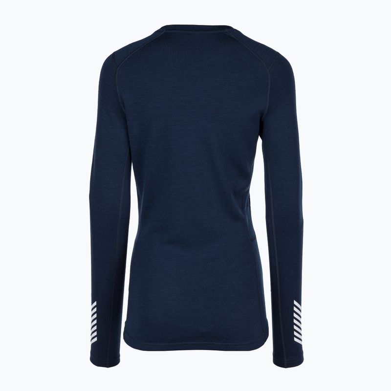 Bluză termică damă Helly Hansen Lifa Merino Midweight Graphic Crew navy star pixel 6