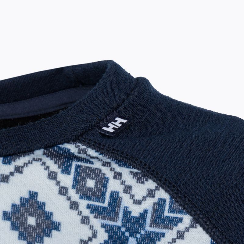 Bluză termică damă Helly Hansen Lifa Merino Midweight Graphic Crew navy star pixel 8