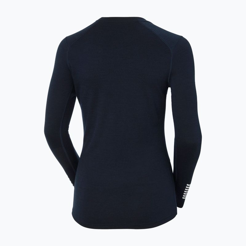 Bluză termică damă Helly Hansen Lifa Merino Midweight Graphic Crew navy star pixel 10