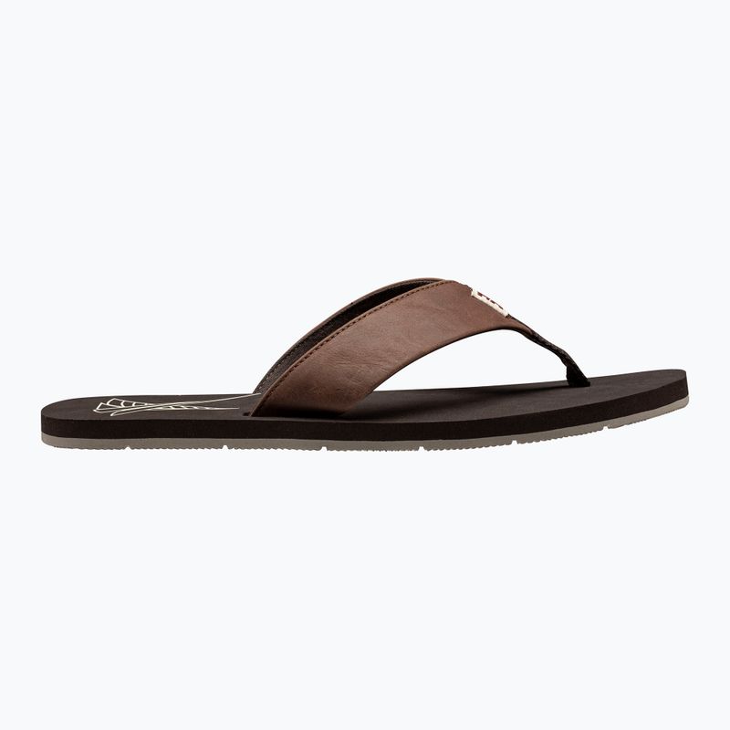 Papuci pentru bărbați Helly Hansen Seasand 2 Leather Sandals espresso / fallen rock / c