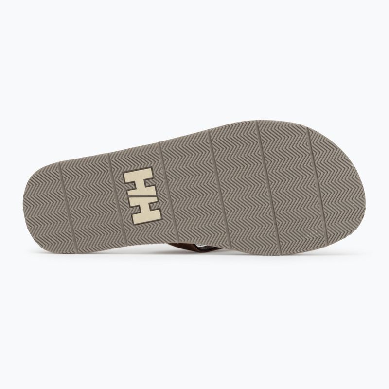 Papuci pentru bărbați Helly Hansen Seasand 2 Leather Sandals espresso / fallen rock / c 4
