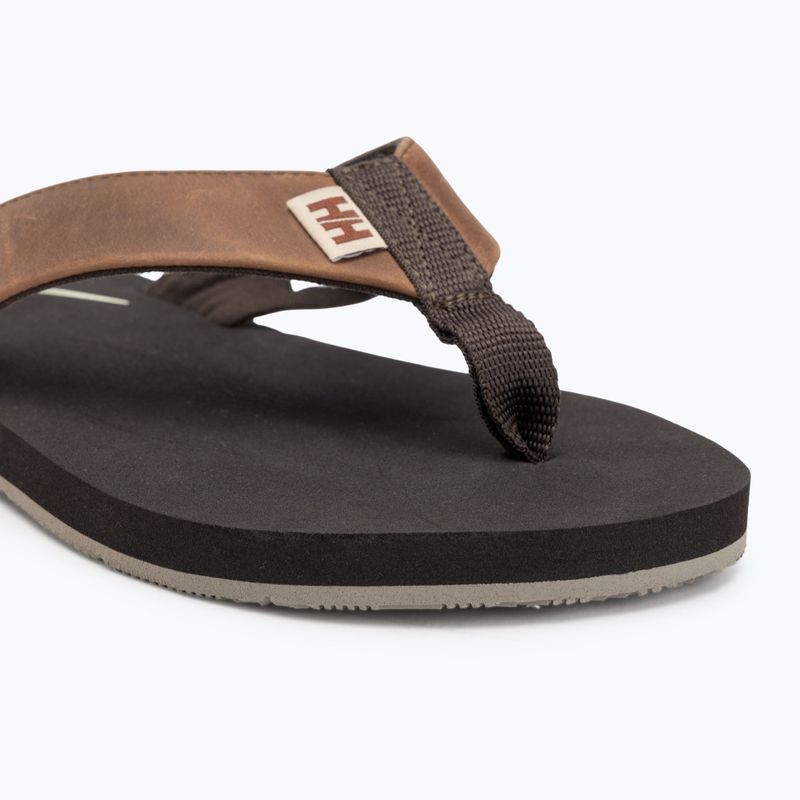 Papuci pentru bărbați Helly Hansen Seasand 2 Leather Sandals espresso / fallen rock / c 7