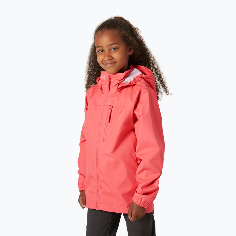 Geacă de navigație pentru copii Helly Hansen Crew Hooded JR sunset pink