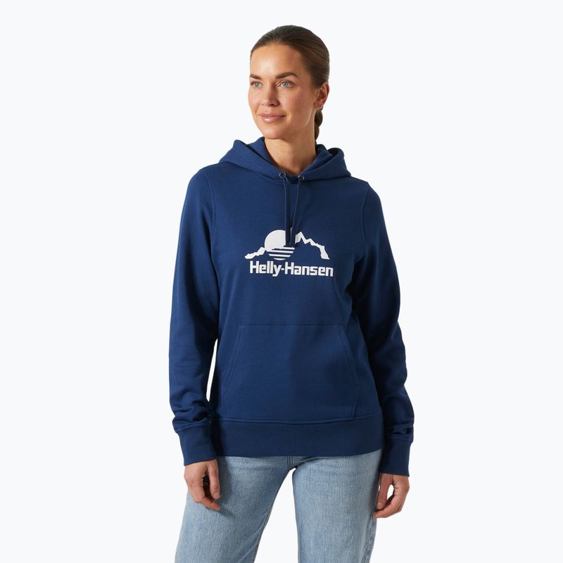 Bluză pentru femei Helly Hansen Nord Graphic Pullover Hoodie ocean