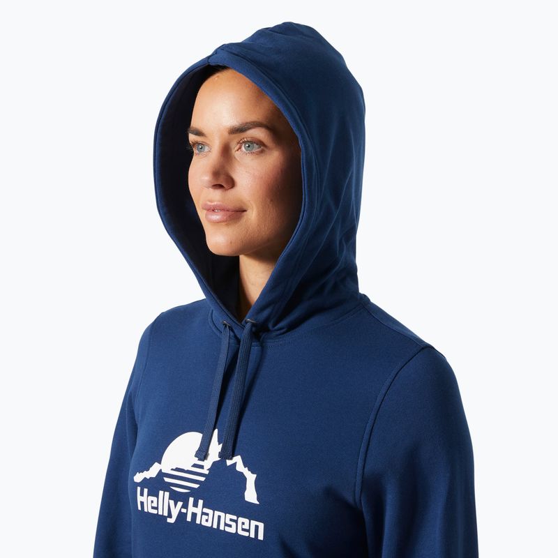 Bluză pentru femei Helly Hansen Nord Graphic Pullover Hoodie ocean 3