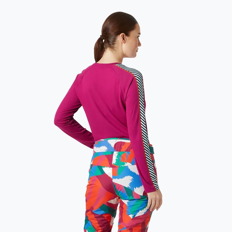 Bluză termică damă Helly Hansen Lifa Active Stripe Crew magenta 2.0 2