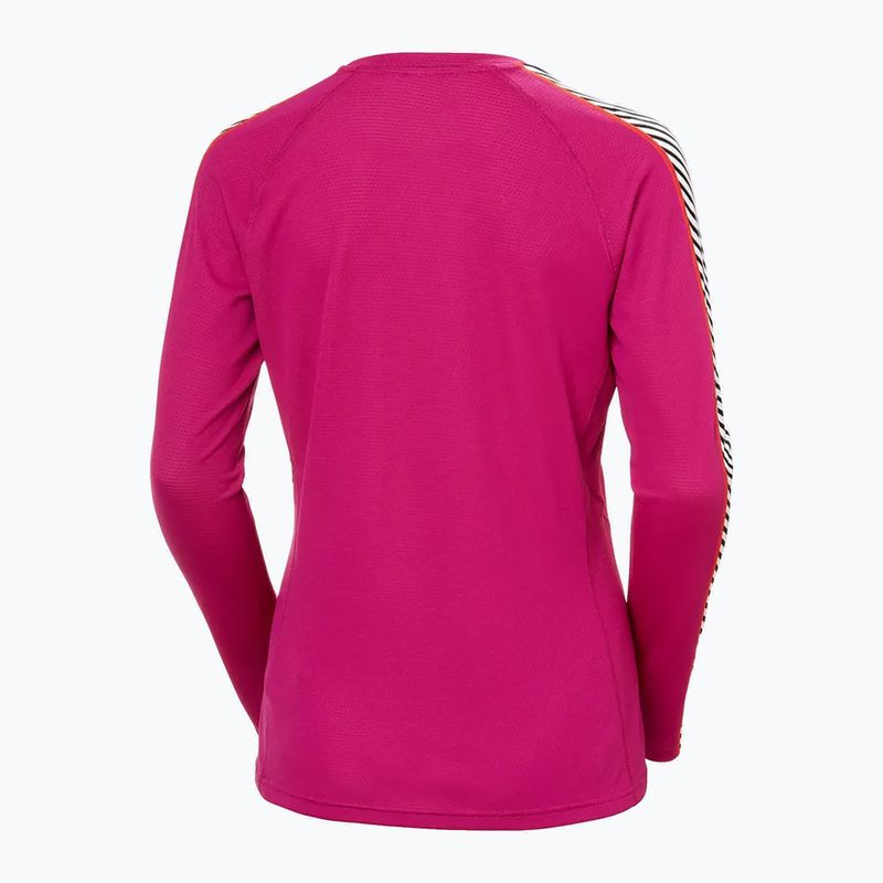Bluză termică damă Helly Hansen Lifa Active Stripe Crew magenta 2.0 5