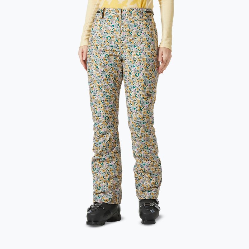 Pantaloni de schi pentru femei Helly Hansen St. Moritz Insulated 2.0 sand floral aop