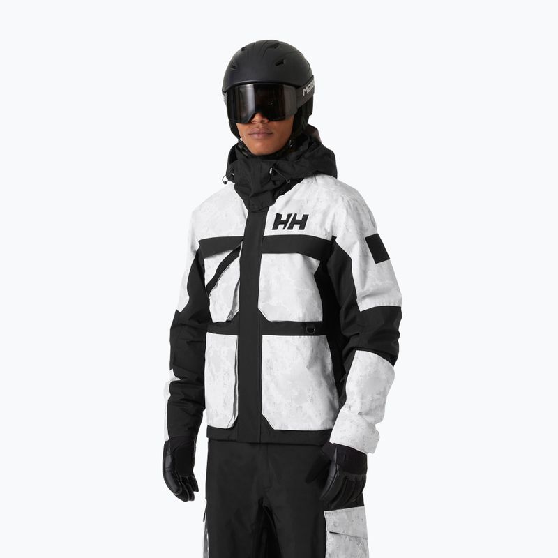 Geacă de schi pentru bărbați Helly Hansen Ullr D Heritage Short grey fog snow camo aop