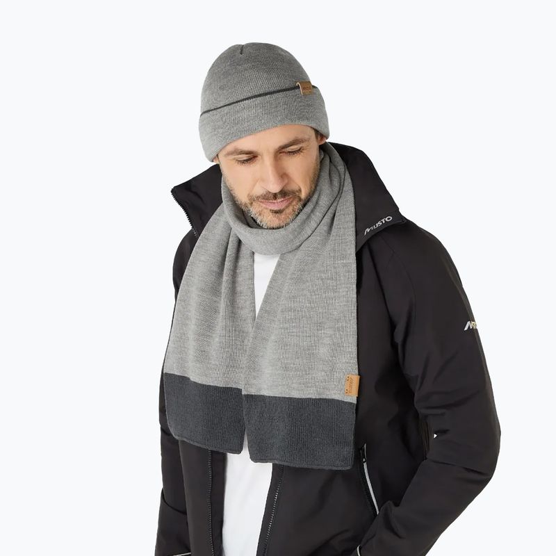 Set căciulă + fular Musto Tipped Beanie & Scarf Gift Set grey/ melange 4