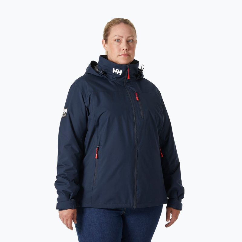 Geacă de navigație pentru femei Helly Hansen Crew Hooded Midlayer Plus 2.0 navy