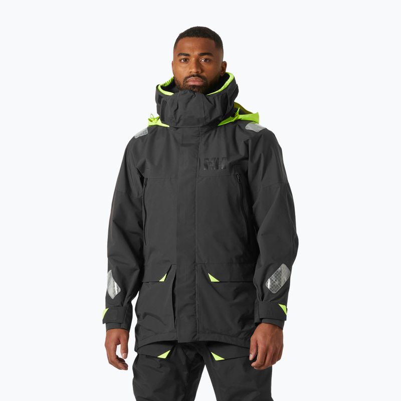 Geacă de ploaie pentru bărbați  Helly Hansen Skagen Offshore ebony