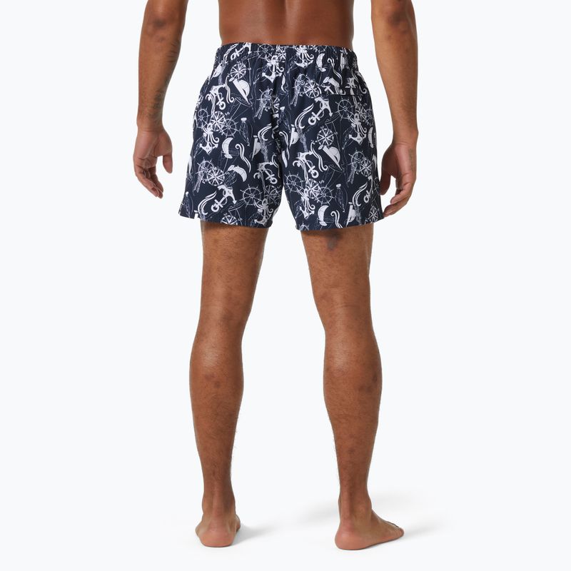 Pantaloni scurți de baie pentru bărbați Helly Hansen Newport Trunk navy nautical aop 4