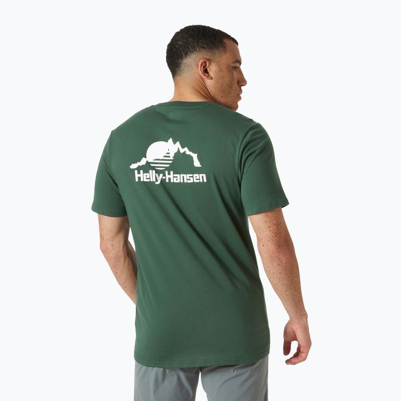Tricou pentru bărbați Helly Hansen Nord Graphic jungle green 2