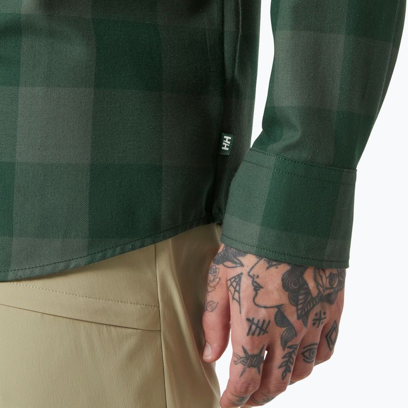 Cămașă pentru bărbați Helly Hansen Aker Flannel LS jungle green buffalo plaid 4
