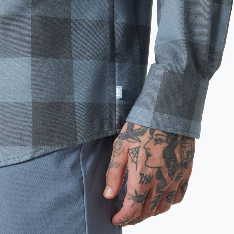 Cămașă pentru bărbați Helly Hansen Aker Flannel LS jungle green buffalo plaid 4