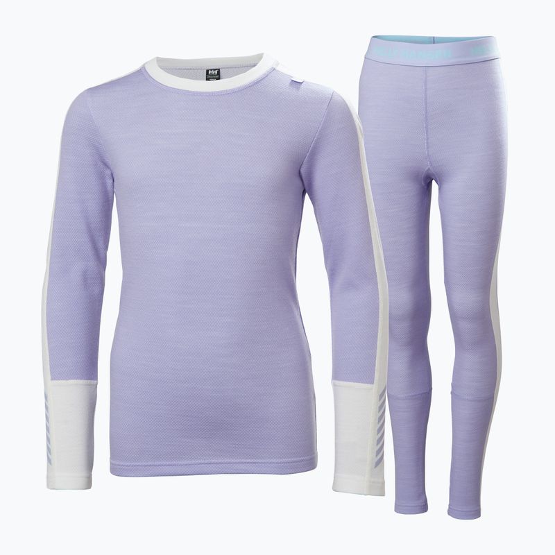 Set de lenjerie termoactivă pentru copii Helly Hansen JR Lifa Merino Midweight bright lavender 5