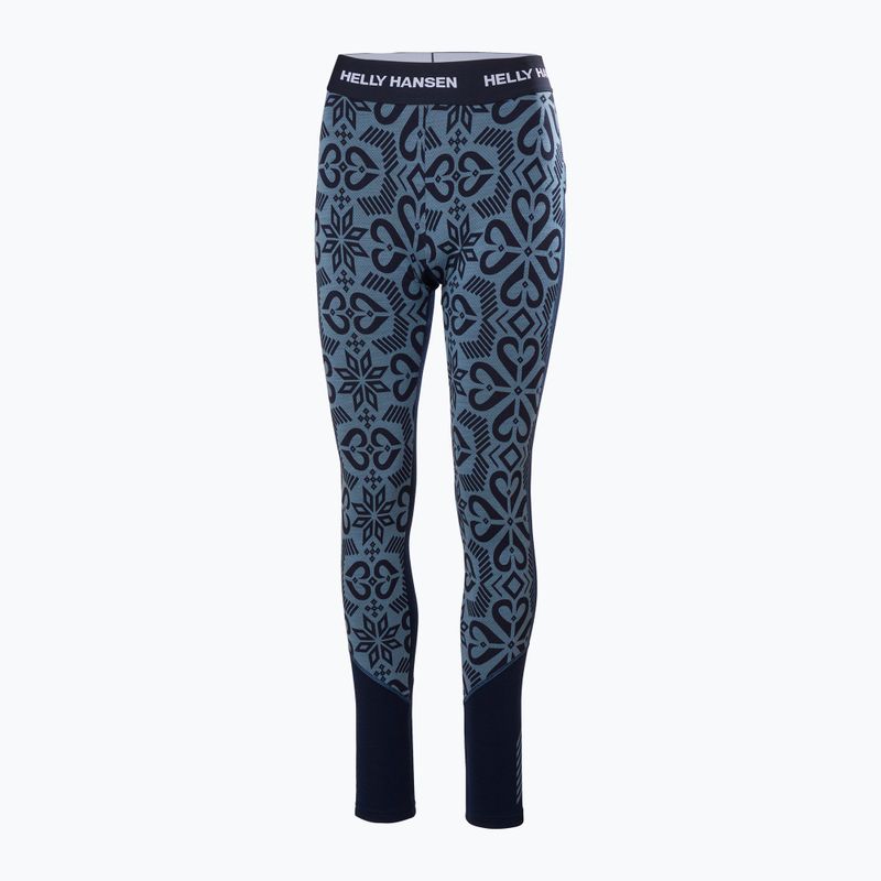Pantaloni termoactivi pentru femei Helly Hansen Lifa Merino Midweight navy nordick rose aop 5