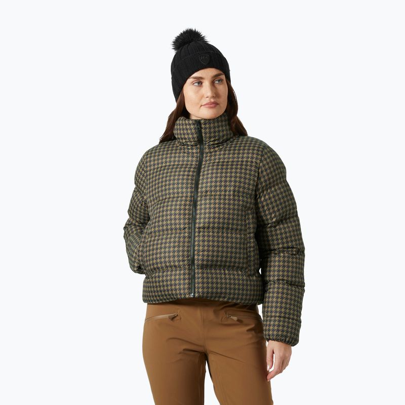 Geacă de puf pentru femei Helly Hansen Jade Puffer sepia houndstooth aop