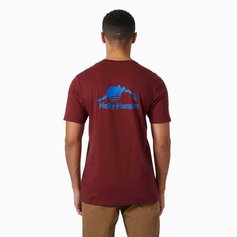 Tricou pentru bărbați Helly Hansen Nord Graphic mars red 2