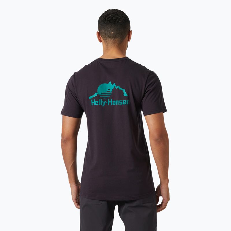 Tricou pentru bărbați Helly Hansen Nord Graphic black grape 2