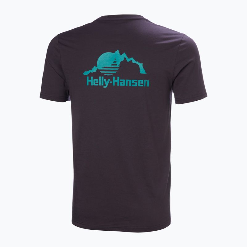 Tricou pentru bărbați Helly Hansen Nord Graphic black grape 5