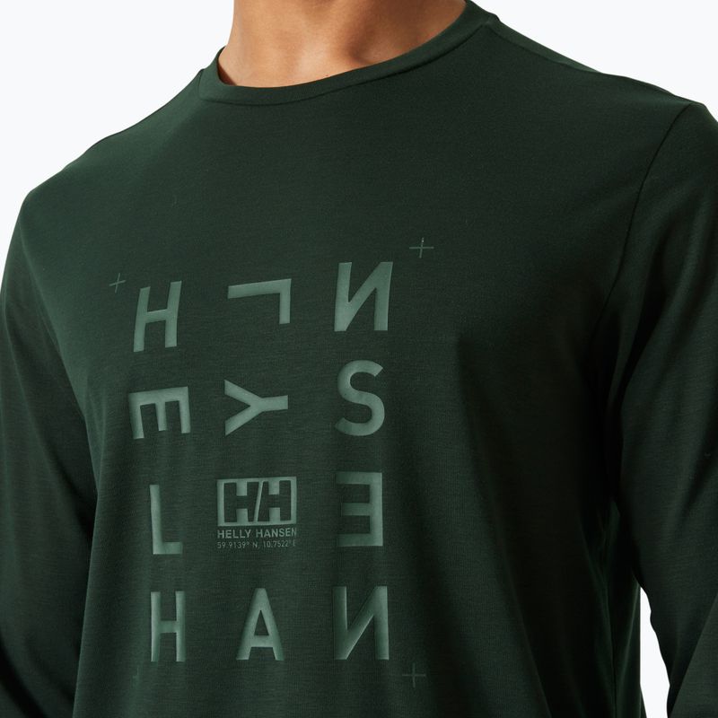 Longsleeve pentru bărbați Helly Hansen Skog Graphic dark jungle 3