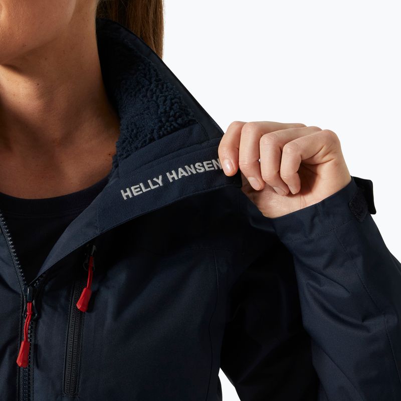 Geacă de navigație pentru femei Helly Hansen Crew Hooded Pile navy 5