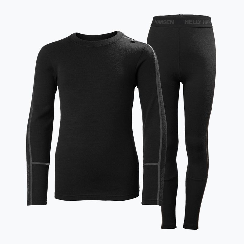 Set de lenjerie termoactivă pentru copii Helly Hansen JR Lifa Merino Midweight black
