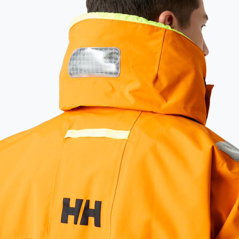 Geacă de navigație pentru bărbați Helly Hansen Skagen Offshore ignite orange 4