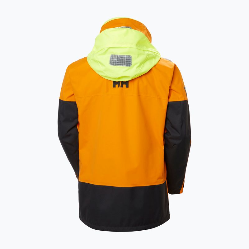 Geacă de navigație pentru bărbați Helly Hansen Skagen Offshore ignite orange 11