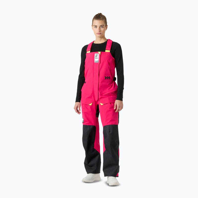 Pantaloni de navigație pentru femei Helly Hansen Skagen Offshore Bib cranberry