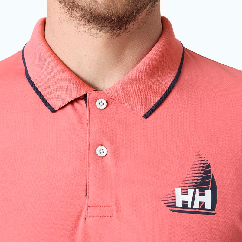 Tricou polo pentru bărbați Helly Hansen Hp Figari Polo sunset pink 4