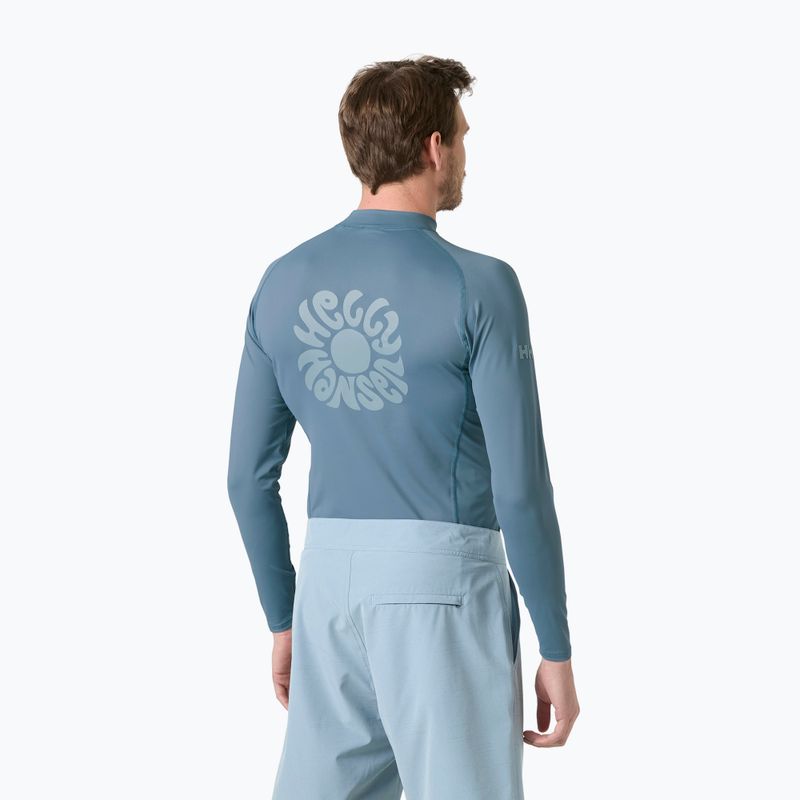 Longsleeve de înot pentru bărbați Helly Hansen Waterwear Rashguard washed navy 2