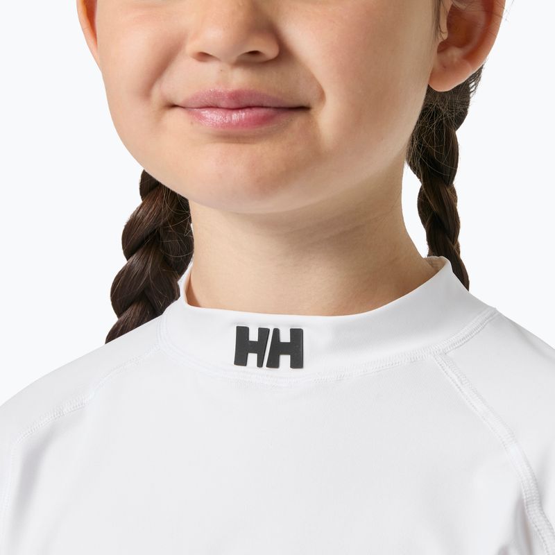 Longsleeve de înot pentru copii Helly Hansen Waterwear Rashguard Jr white 3