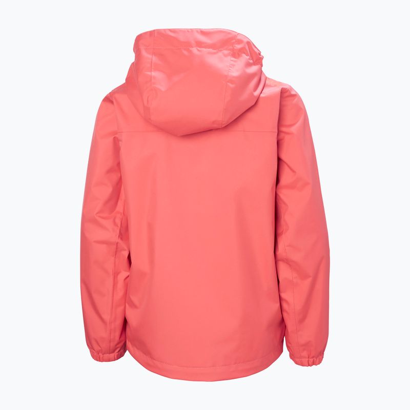 Geacă de navigație pentru copii Helly Hansen Crew Hooded Jr 41813 sunset pink 2