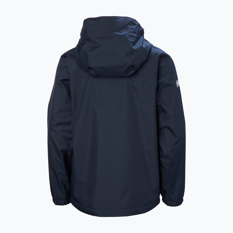 Geacă de navigație pentru copii Helly Hansen Crew Hooded Jr 41813 navy 2