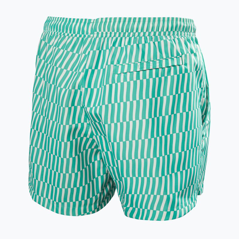 Pantaloni scurți de navigație pentru bărbați Helly Hansen Newport Trunk 4.5" dark mint offset stripe ao 2