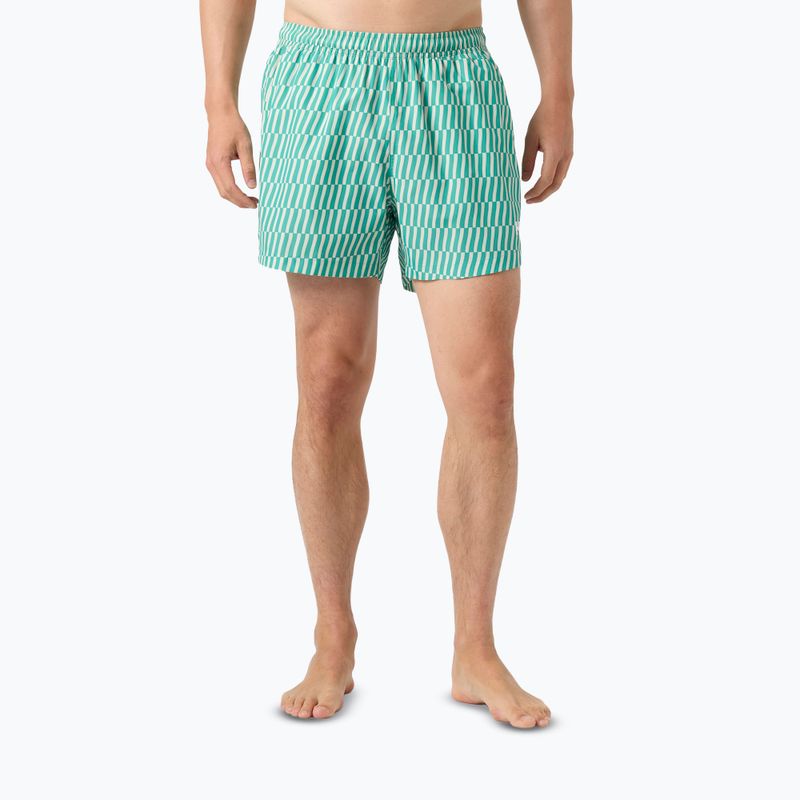 Pantaloni scurți de navigație pentru bărbați Helly Hansen Newport Trunk 4.5" dark mint offset stripe ao 3