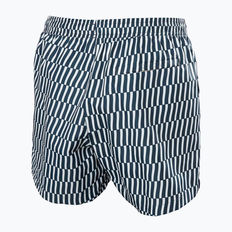 Pantaloni scurți de navigație pentru bărbați Helly Hansen Newport Trunk 4.5" navy offset stripe aop 2