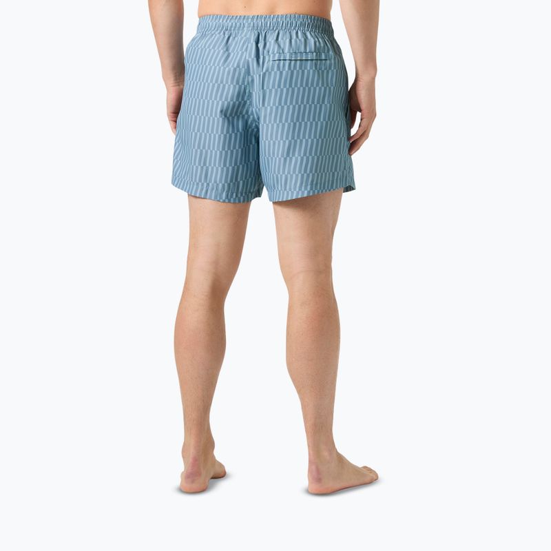 Pantaloni scurți de navigație pentru bărbați Helly Hansen Newport Trunk 4.5" washed navy offset stripe 4