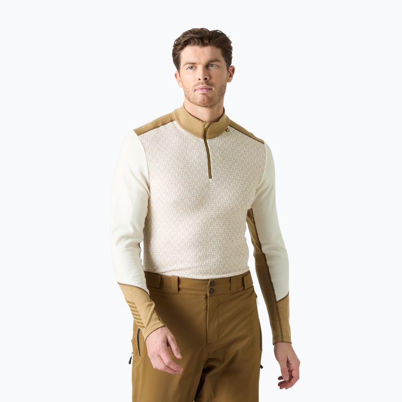 Bluză termoactivă pentru bărbați Helly Hansen Lifa Merino Midweight 1/2 Zip snow monogram aop