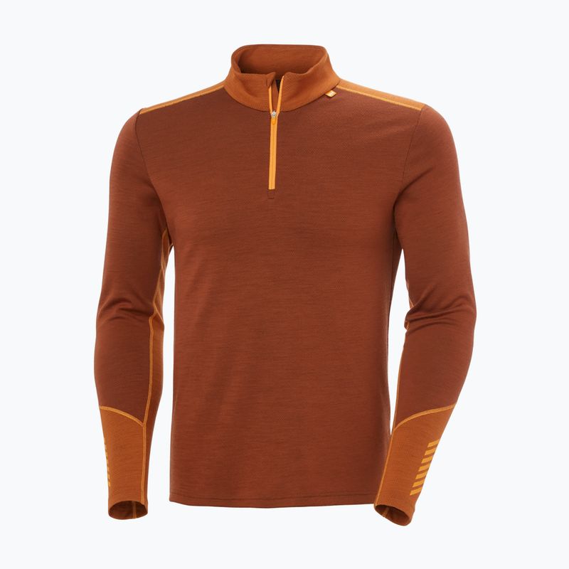Bluză termoactivă pentru bărbați Helly Hansen Lifa Merino Midweight 1/2 Zip iron oxide