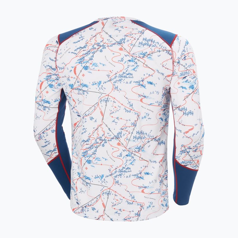 Bluză termoactivă pentru bărbați Helly Hansen Lifa Active white slope map aop 6