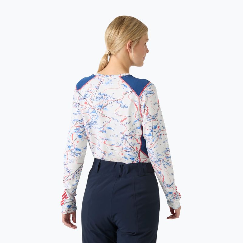 Bluză termoactivă pentru femei Helly Hansen Lifa Active white slope map aop 2