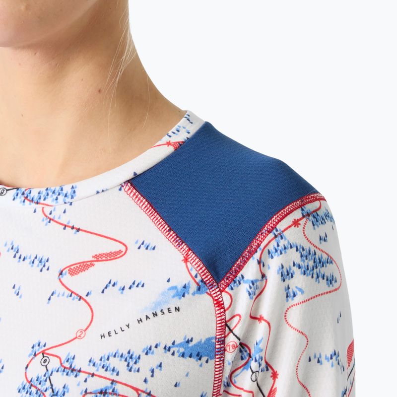 Bluză termoactivă pentru femei Helly Hansen Lifa Active white slope map aop 3