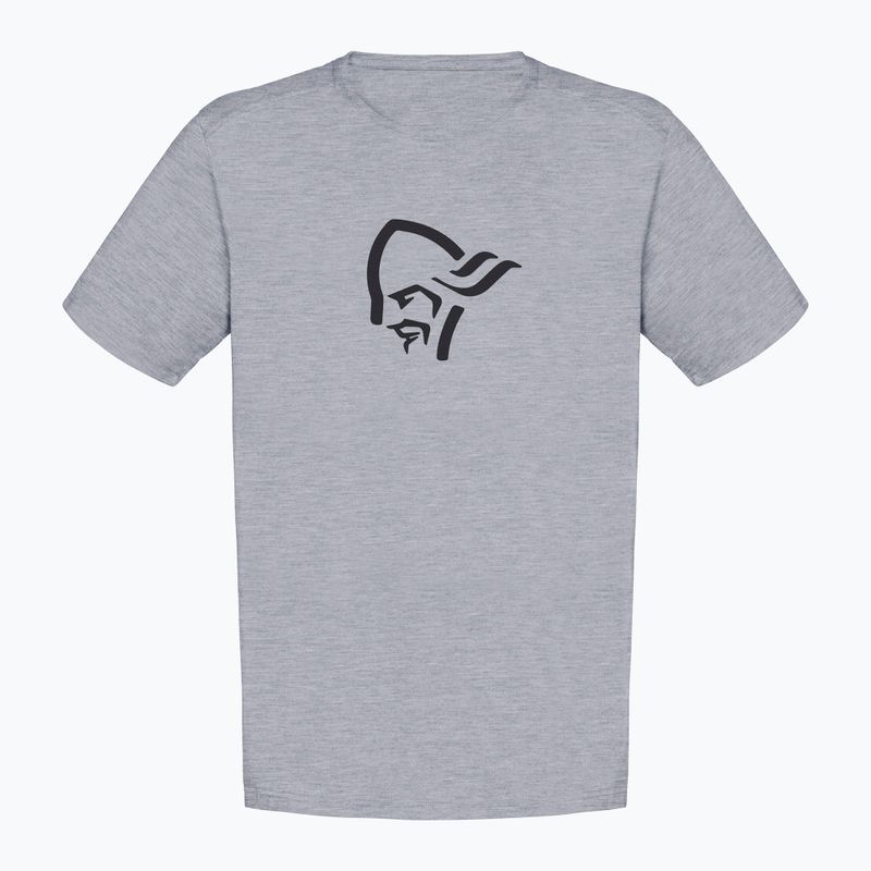 Tricou pentru bărbați NORRONA Cotton Viking grey melange/caviar 4