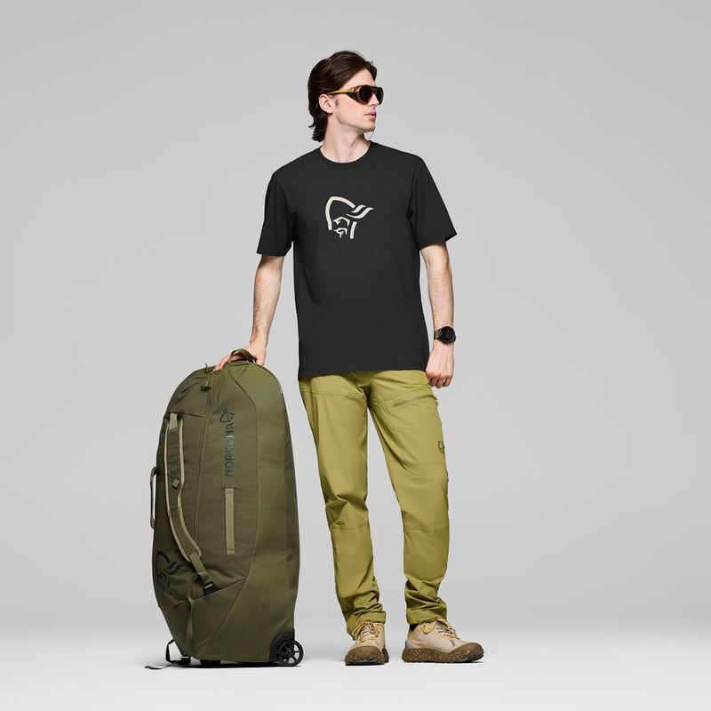 Tricou pentru bărbați NORRONA Cotton Viking caviar black/snowdrop 2