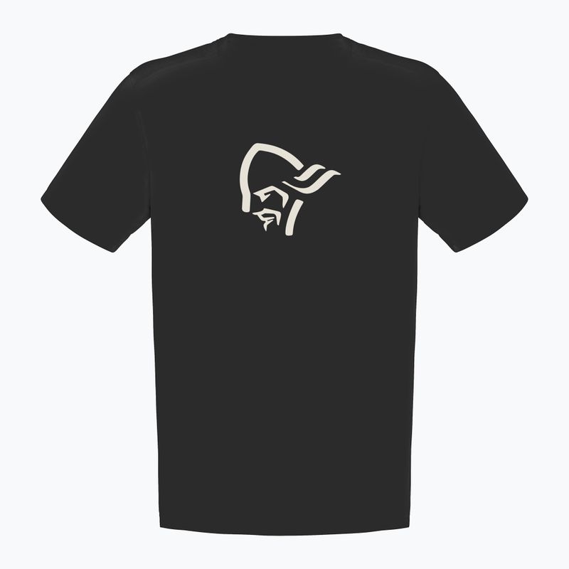 Tricou pentru bărbați NORRONA Cotton Viking caviar black/snowdrop 4